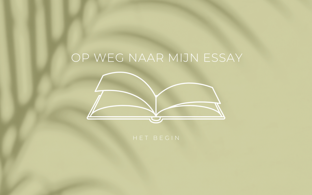Op weg naar mijn essay: het begin